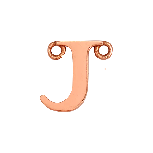 14k Rose Gold Letter Charm - Image 11