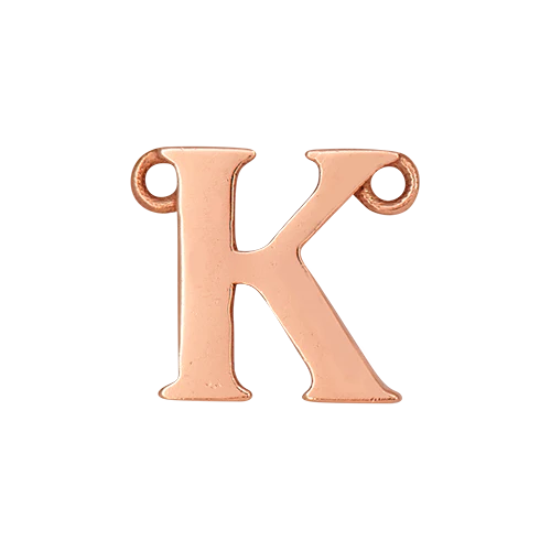 14k Rose Gold Letter Charm - Image 12