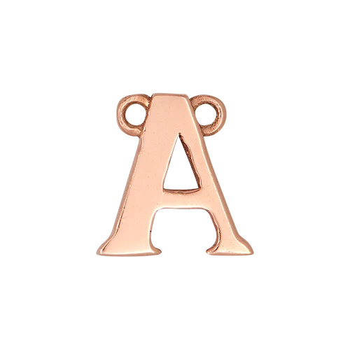 14k Rose Gold Letter Charm - Image 2