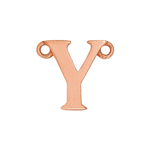 14k Rose Gold Letter Charm - Image 26