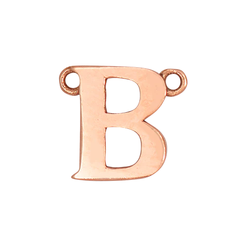 14k Rose Gold Letter Charm - Image 3