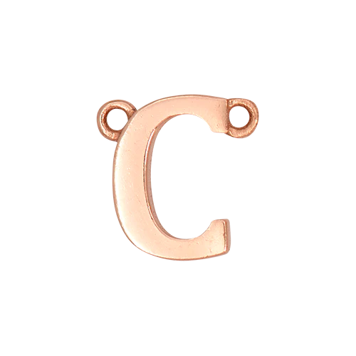 14k Rose Gold Letter Charm - Image 4