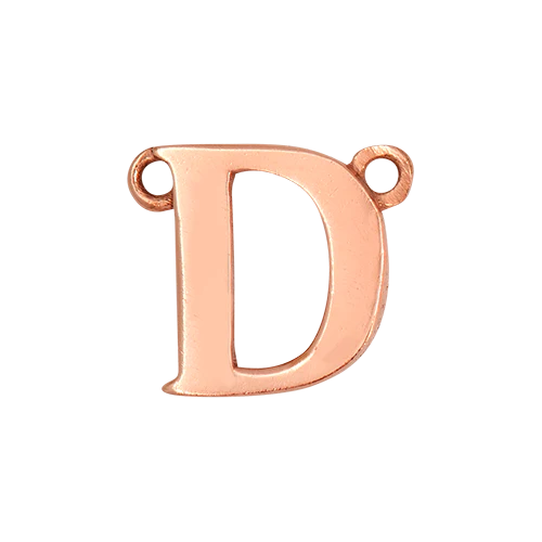 14k Rose Gold Letter Charm - Image 5