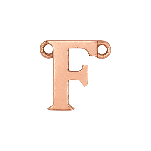 14k Rose Gold Letter Charm - Image 7