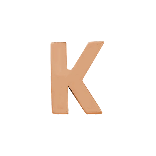 14k Rose Gold Letter Charm - Image 11