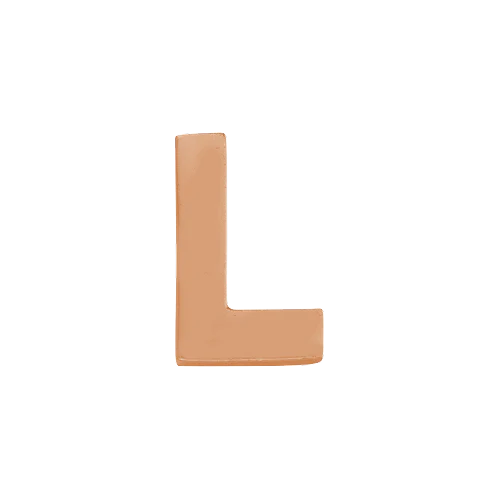 14k Rose Gold Letter Charm - Image 12