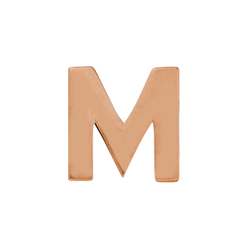 14k Rose Gold Letter Charm - Image 13
