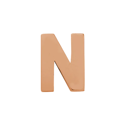 14k Rose Gold Letter Charm - Image 14