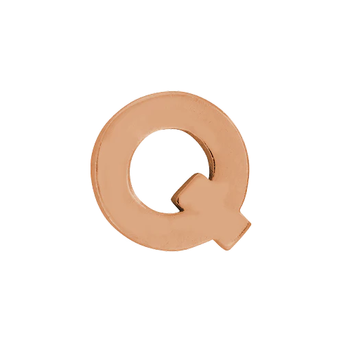 14k Rose Gold Letter Charm - Image 17