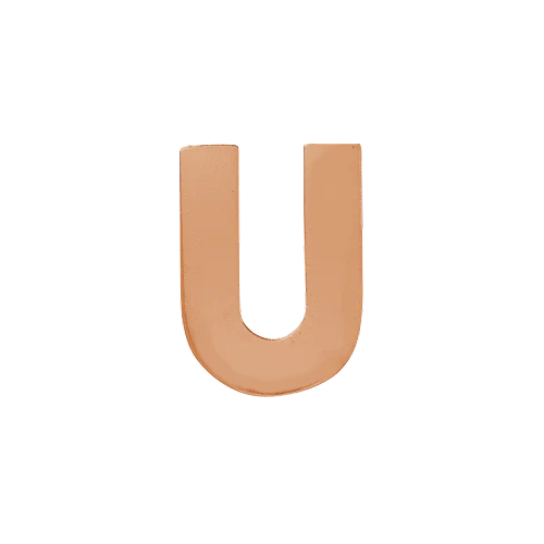 14k Rose Gold Letter Charm - Image 21