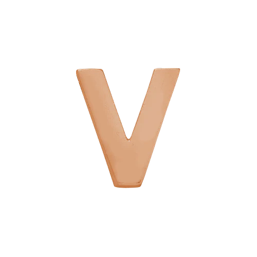 14k Rose Gold Letter Charm - Image 25