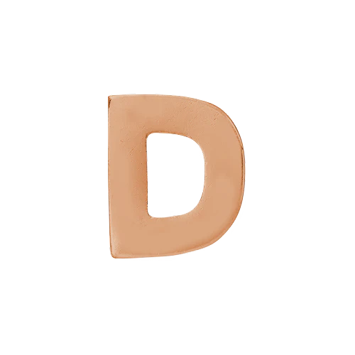 14k Rose Gold Letter Charm - Image 4