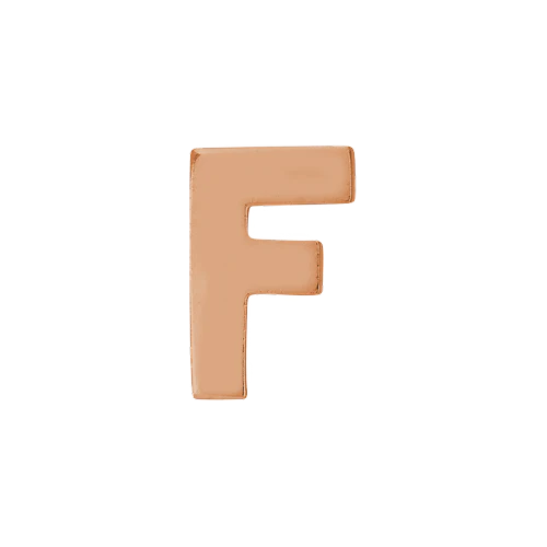 14k Rose Gold Letter Charm - Image 6