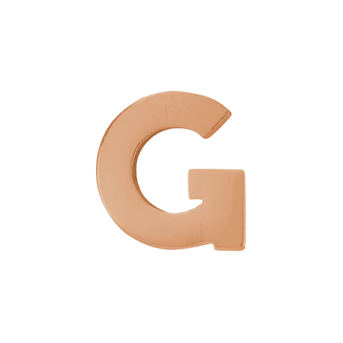 14k Rose Gold Letter Charm - Image 7