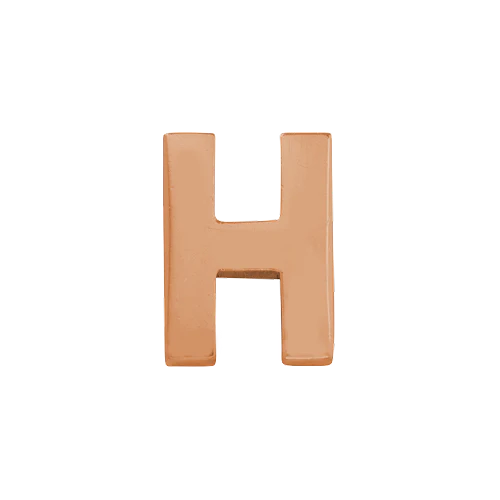 14k Rose Gold Letter Charm - Image 8