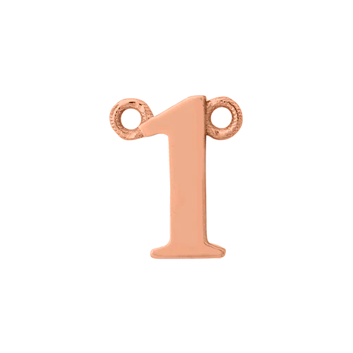 14k Rose Gold Number Charm - Image 2