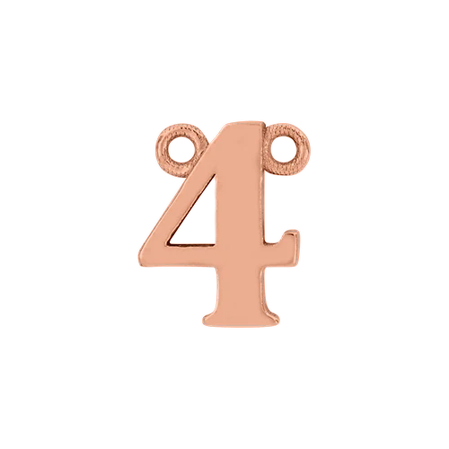 14k Rose Gold Number Charm - Image 5