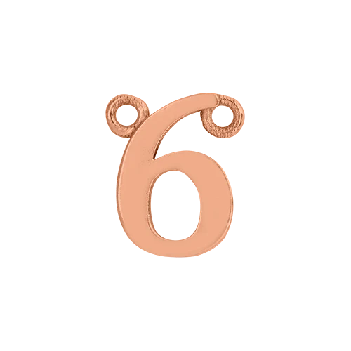 14k Rose Gold Number Charm - Image 7