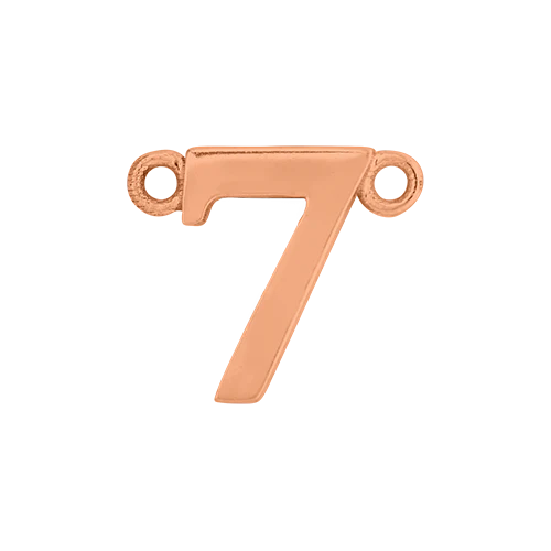 14k Rose Gold Number Charm - Image 8