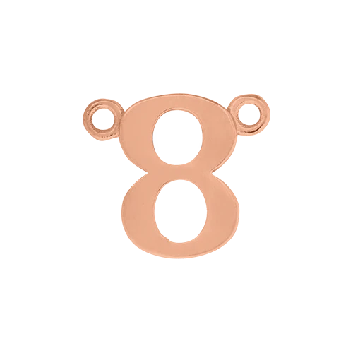 14k Rose Gold Number Charm - Image 9