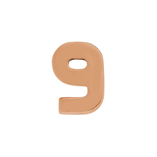 14k Rose Gold Number Charm - Image 10