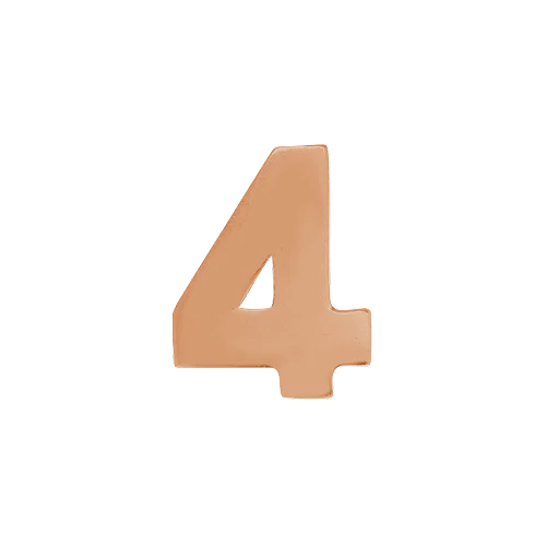 14k Rose Gold Number Charm - Image 5