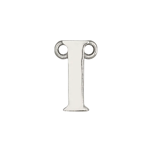 14k White Gold Letter Charm - Image 10