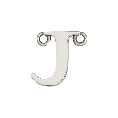 14k White Gold Letter Charm - Image 11