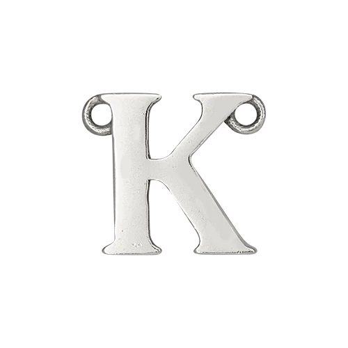 14k White Gold Letter Charm - Image 12