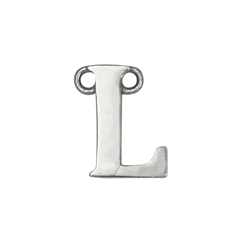 14k White Gold Letter Charm - Image 13