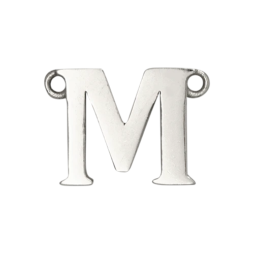 14k White Gold Letter Charm - Image 14