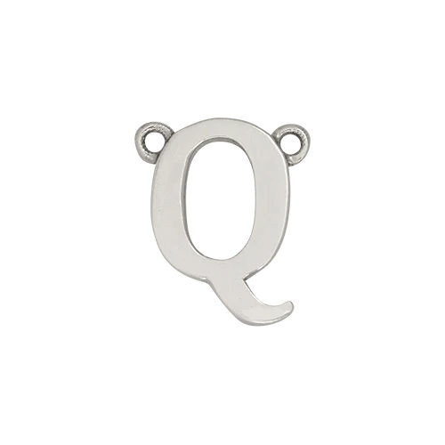 14k White Gold Letter Charm - Image 18