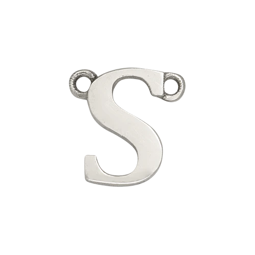 14k White Gold Letter Charm - Image 20