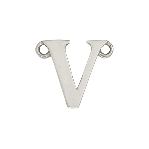 14k White Gold Letter Charm - Image 23
