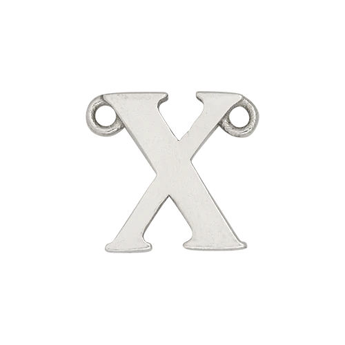 14k White Gold Letter Charm - Image 25