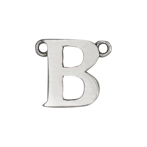 14k White Gold Letter Charm - Image 3