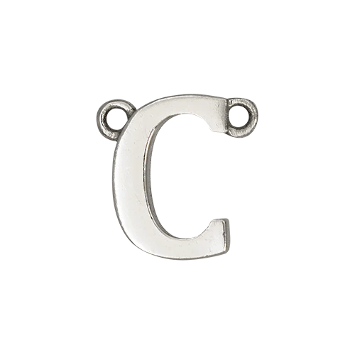 14k White Gold Letter Charm - Image 4