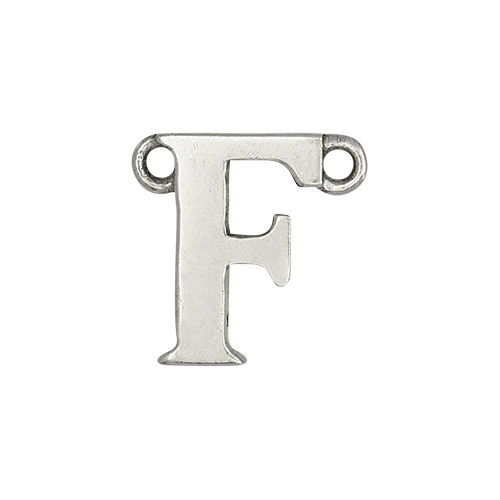 14k White Gold Letter Charm - Image 7