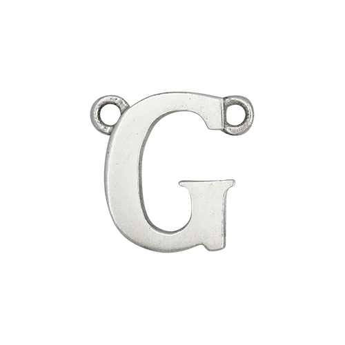 14k White Gold Letter Charm - Image 8
