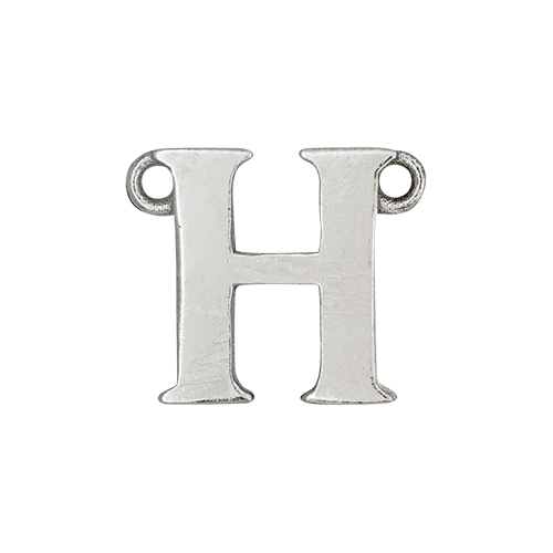 14k White Gold Letter Charm - Image 9
