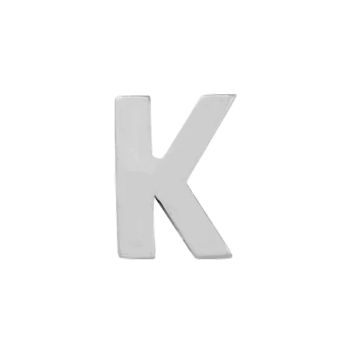 14k White Gold Letter Charm - Image 11