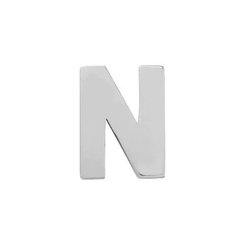 14k White Gold Letter Charm - Image 14