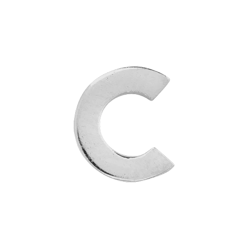 14k White Gold Letter Charm - Image 3