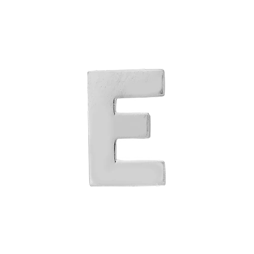 14k White Gold Letter Charm - Image 5