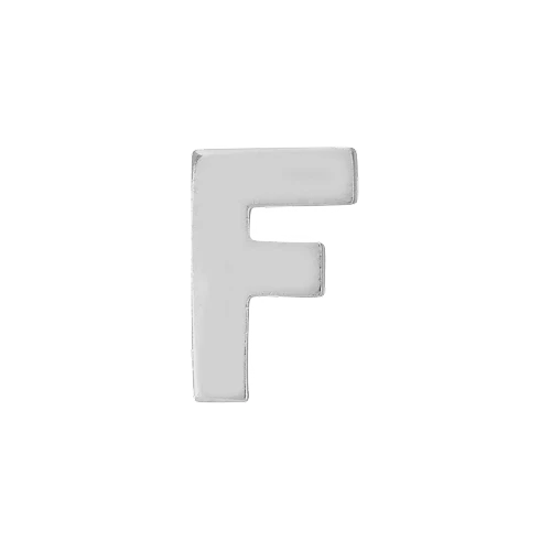 14k White Gold Letter Charm - Image 6