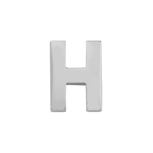 14k White Gold Letter Charm - Image 8