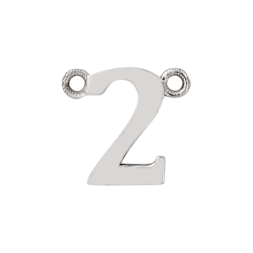14k White Gold Number Charm - Image 3