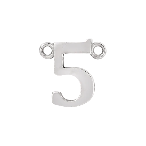 14k White Gold Number Charm - Image 6