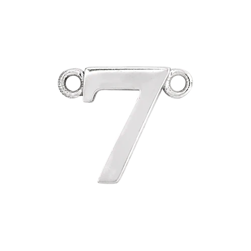 14k White Gold Number Charm - Image 8