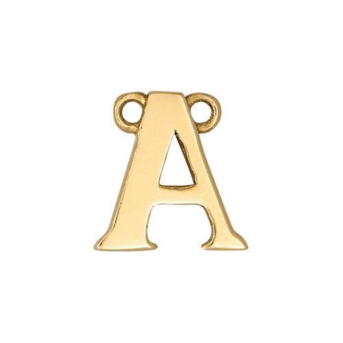 14k Yellow Gold Letter Charm - Image 2